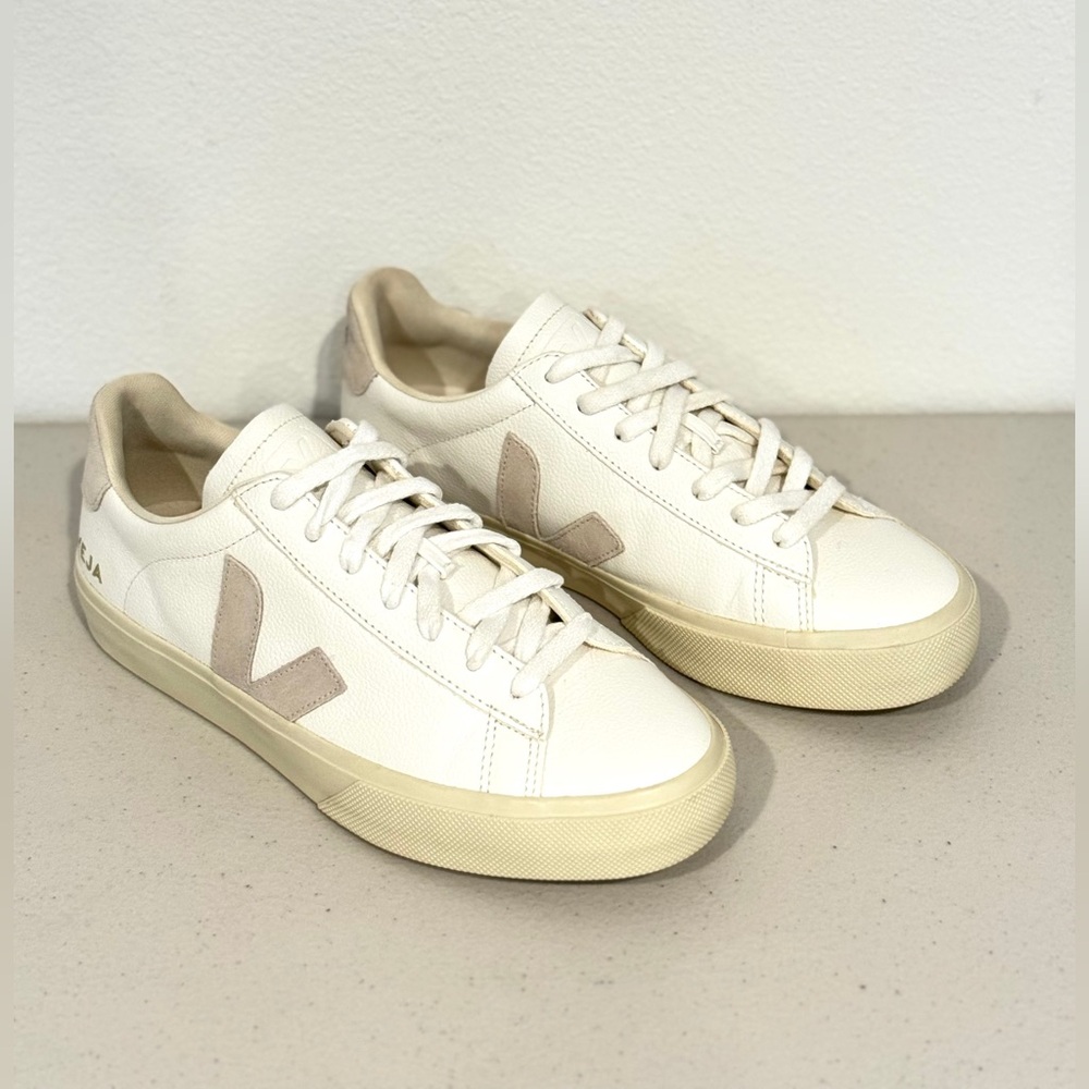 Veja Campo Chromefree Leather Sneakers White Sz: 39 - Picture 13 of 13